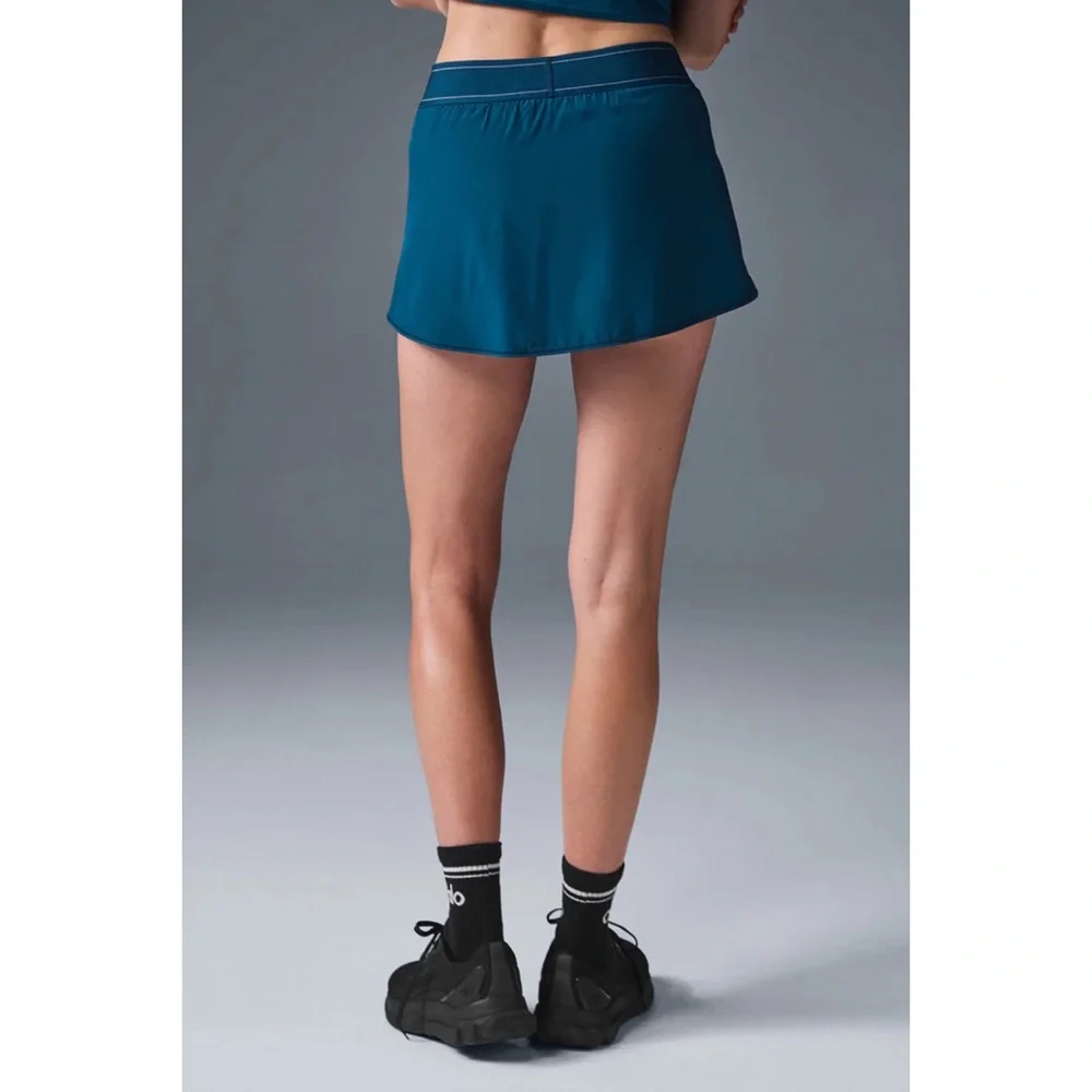 Alo Yoga Match Point Tennis Skirt Eclipse Blue M